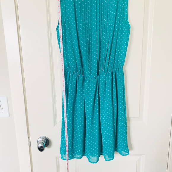 Teal Polka dot Summer dress - Picture 4 of 5